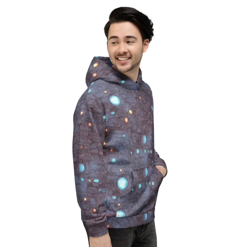 Violet Circuitry on Hoodie — Right