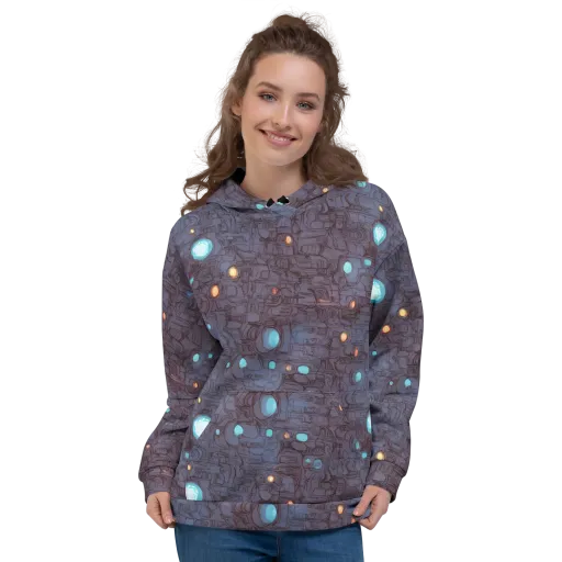 Violet Circuitry on a Hoodie