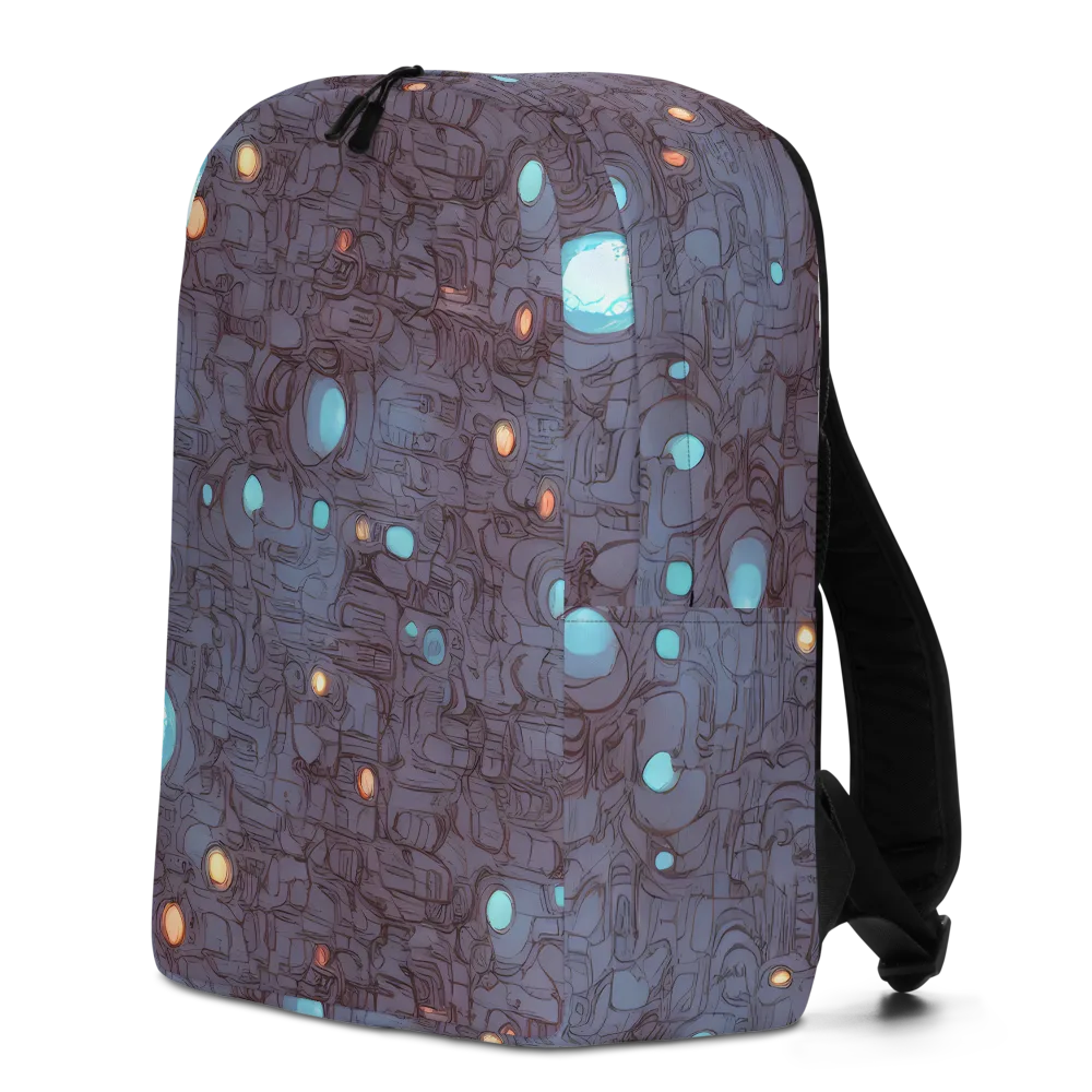 Violet Circuitry on Minimalist Backpack — Left