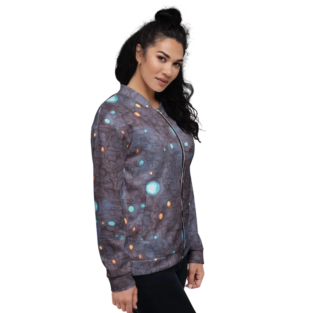 Violet Circuitry on Bomber Jacket — Right