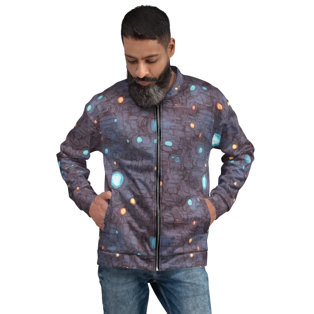Violet Circuitry on Bomber Jacket — Front