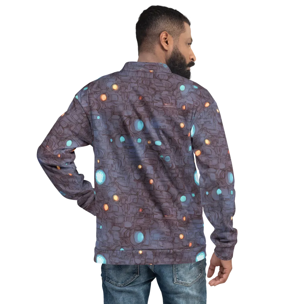 Violet Circuitry on Bomber Jacket — Back