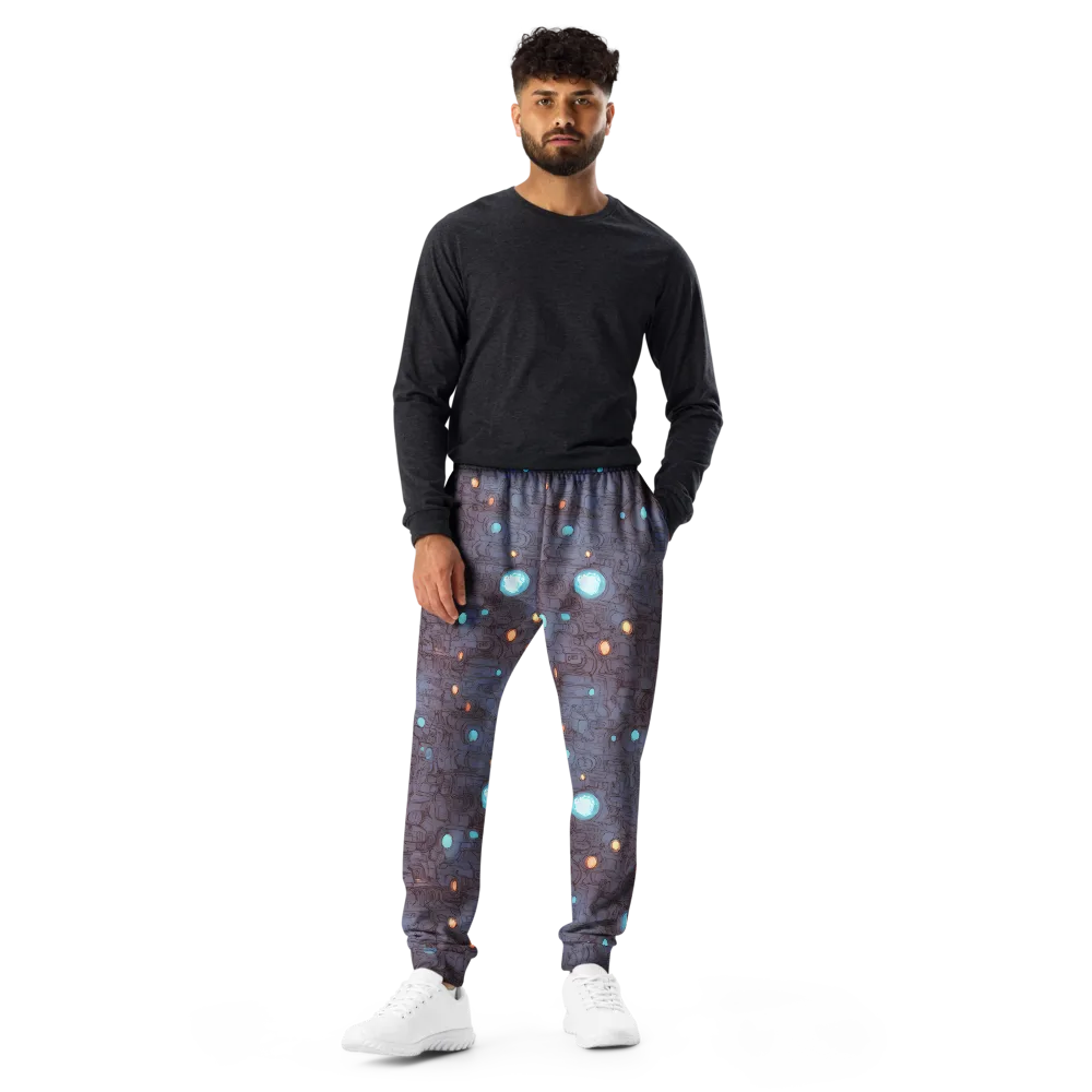 Violet Circuitry on Men's Joggers — Front