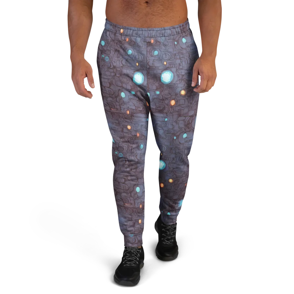 Violet Circuitry on Men's Joggers — Front