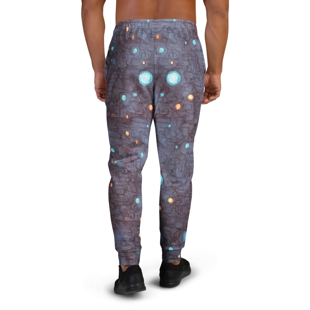 Violet Circuitry on Men's Joggers — Back