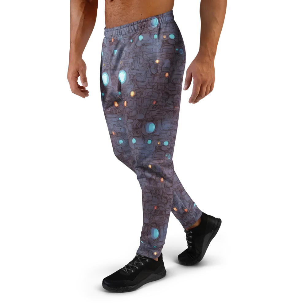 Violet Circuitry on Men's Joggers — Left