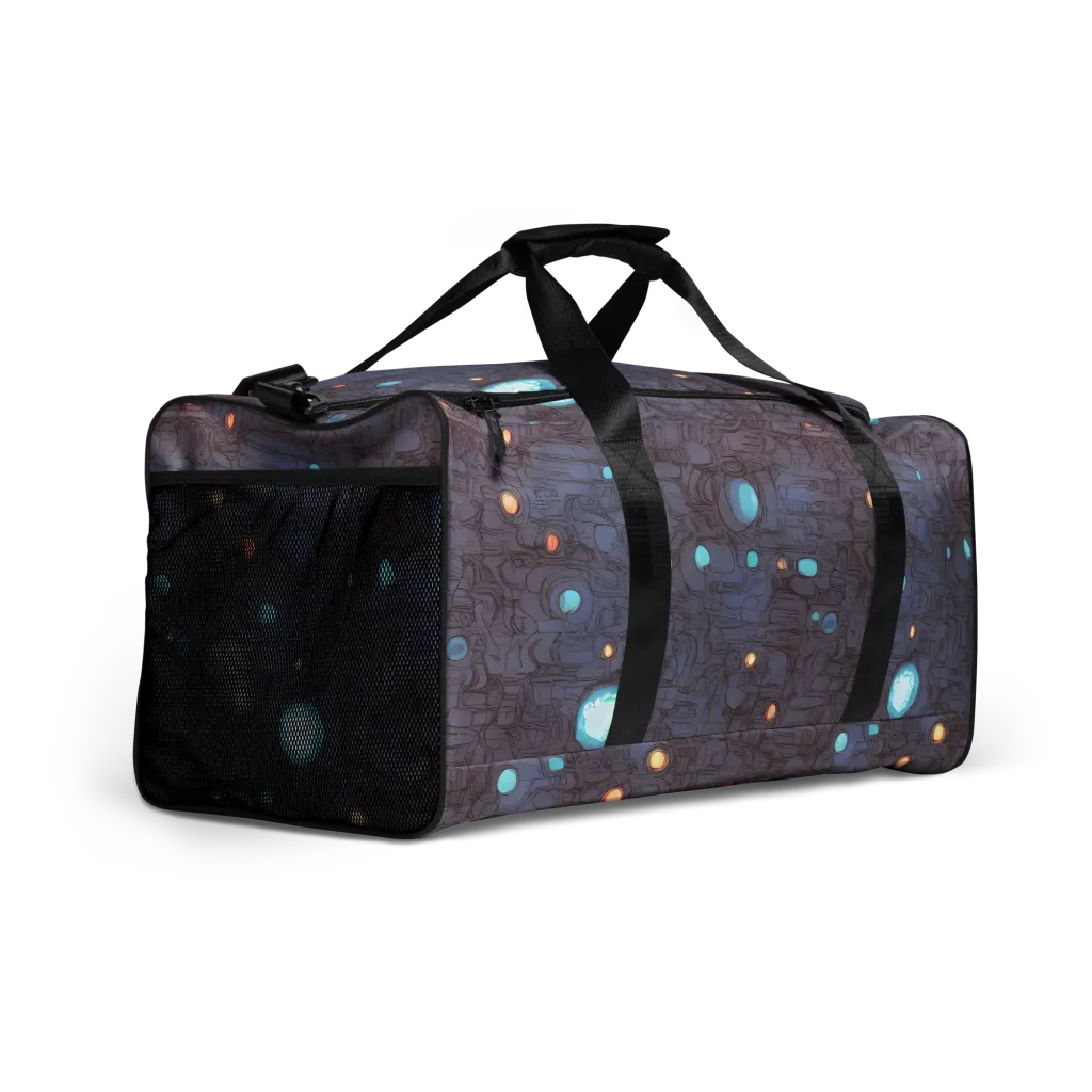 Violet Circuitry on Duffle Bag — Right Front