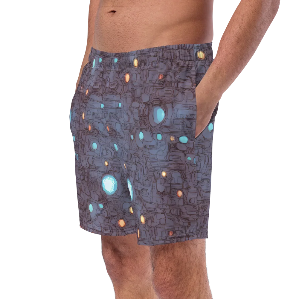 Violet Circuitry on Swim Trunks — Left Front