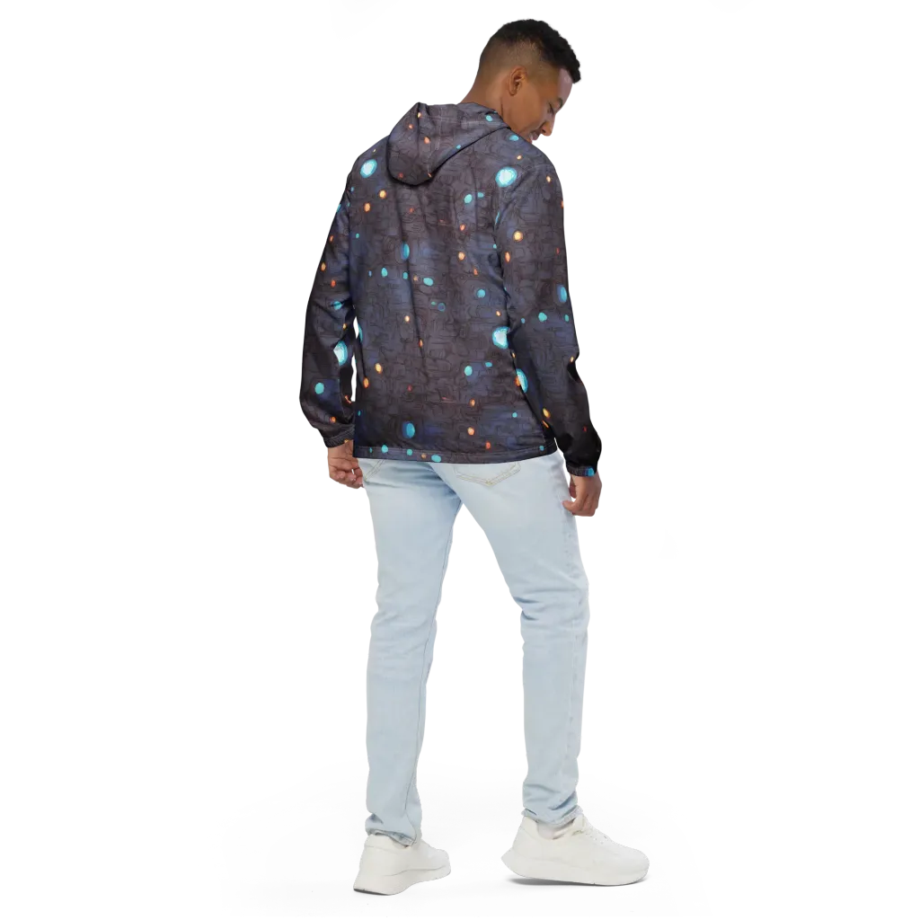 Violet Circuitry on Men's Windbreaker — Back