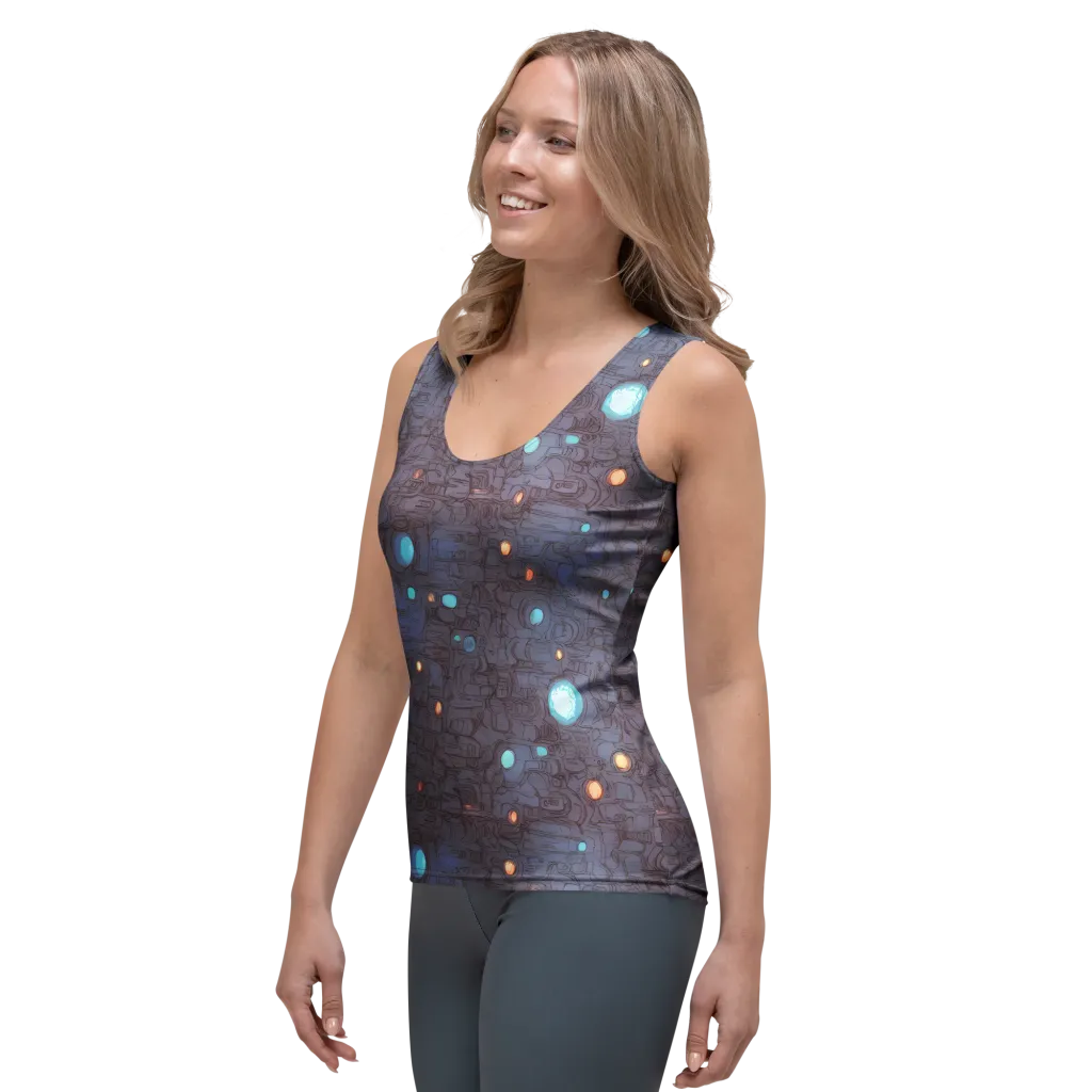 Violet Circuitry on Women's Tank Top — Left Front