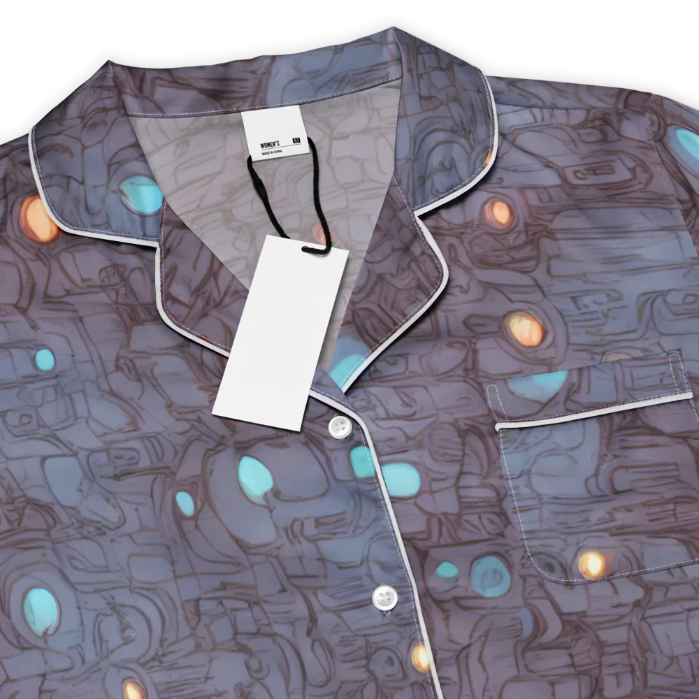 Violet Circuitry on Women's Short Sleeve Pajama Top — Product details
