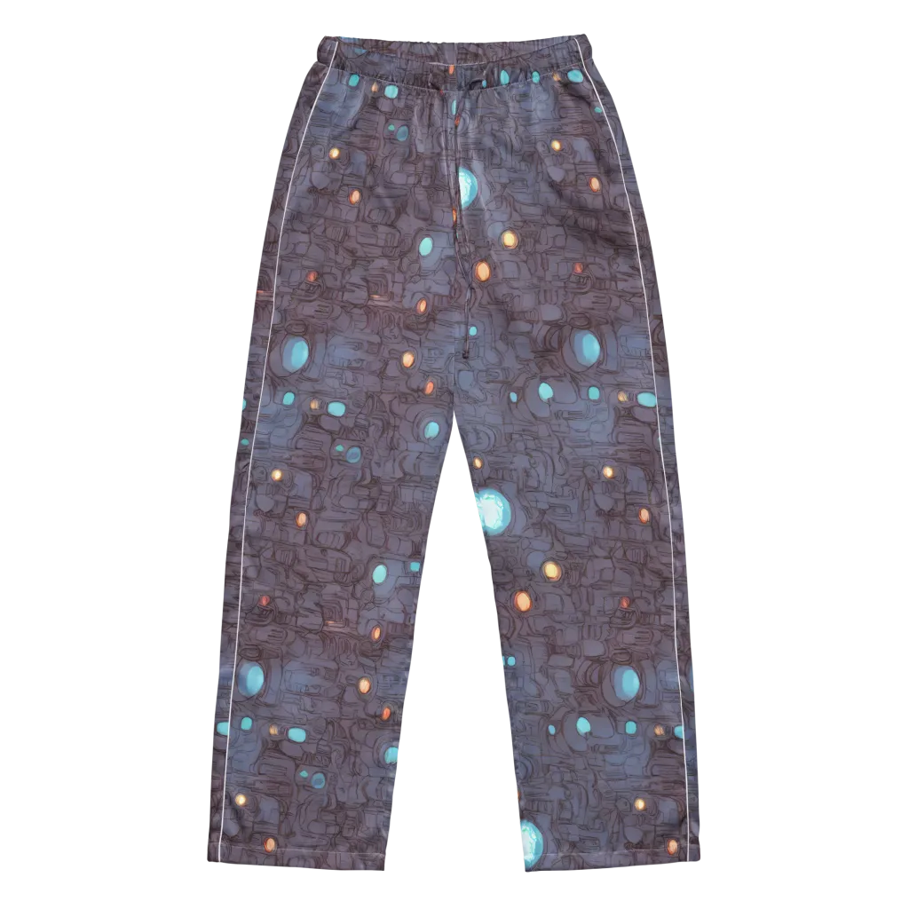 Violet Circuitry on Women's Pajama Pants — Front