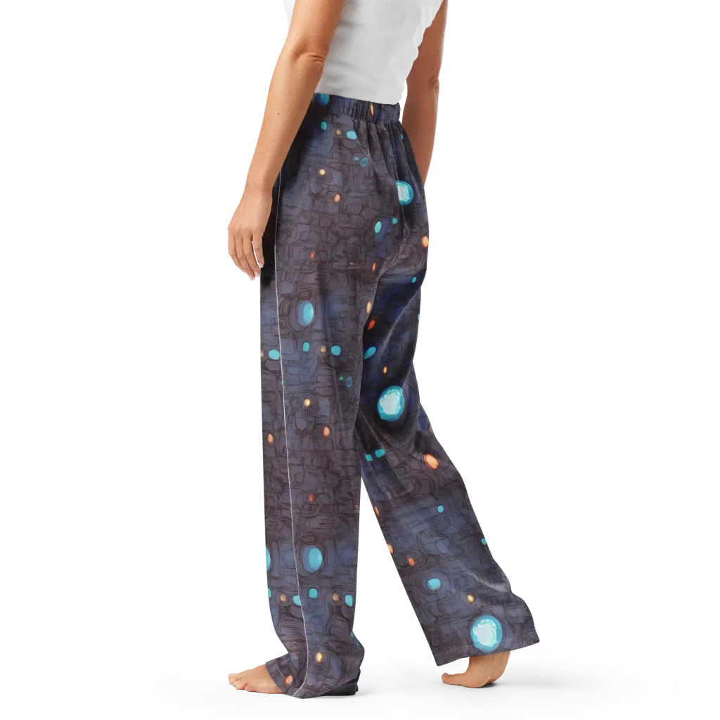 Violet Circuitry on Women's Pajama Pants — Left