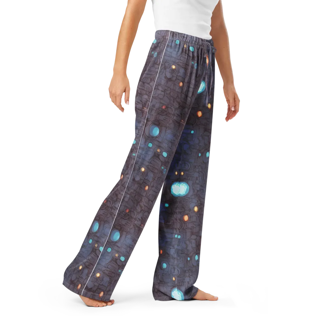 Violet Circuitry on Women's Pajama Pants — Right Front