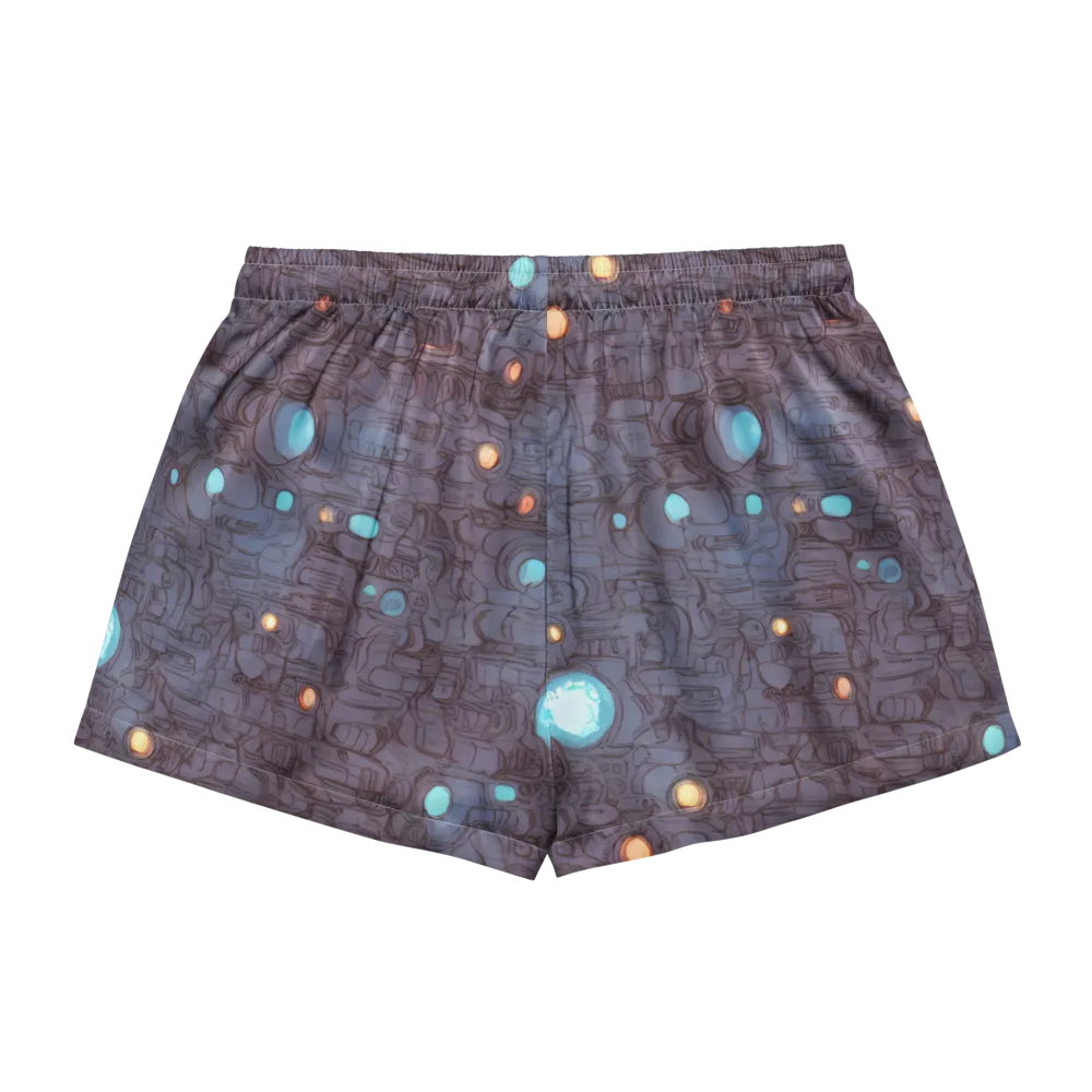 Violet Circuitry on Women's Pajama Shorts — Back