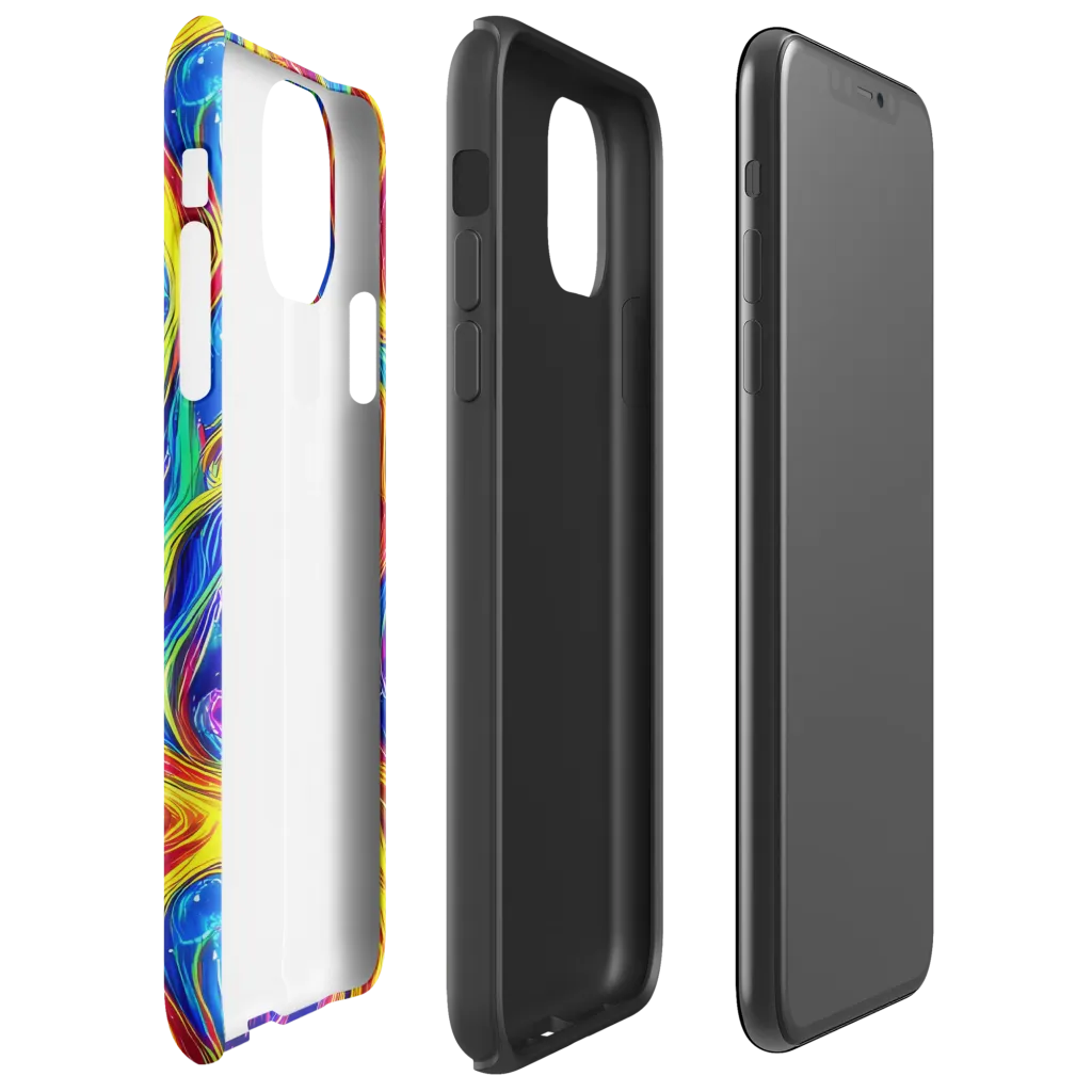 Lemon Comet Garden on Tough Case for iPhone® — Right