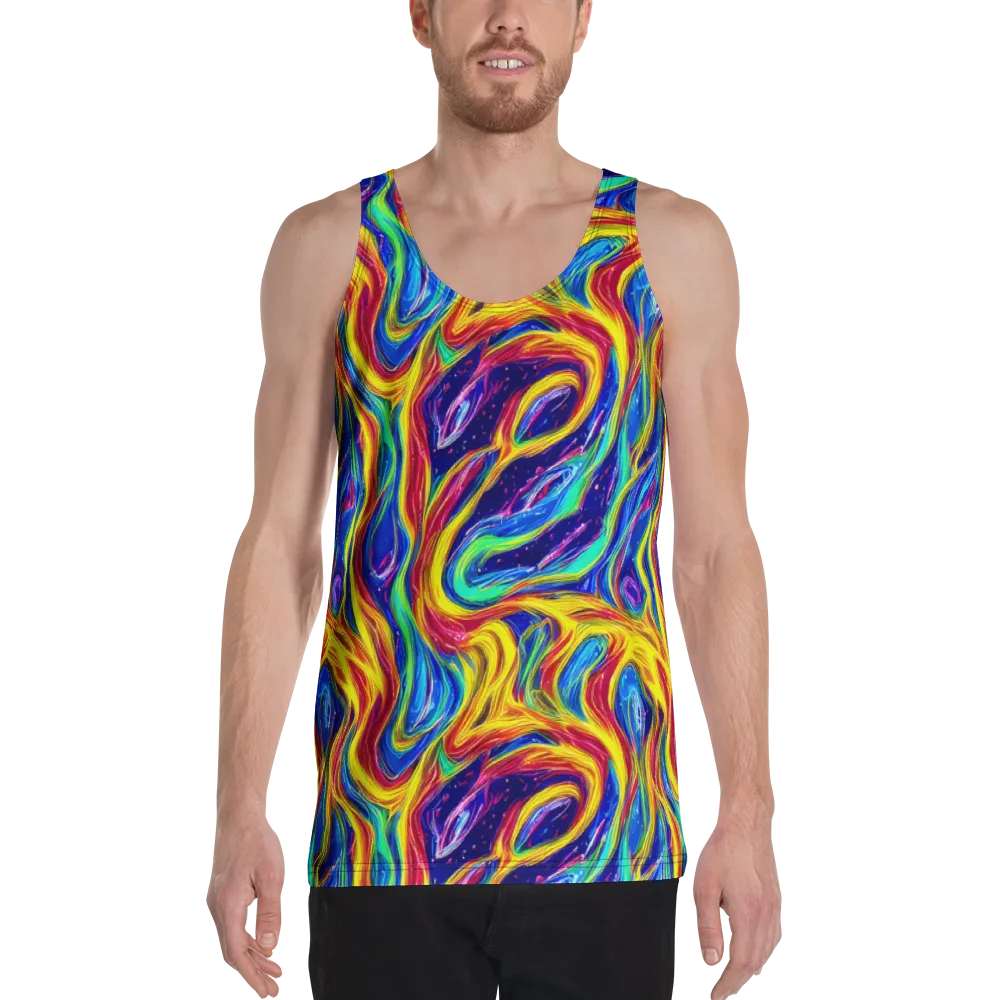 Lemon Comet Garden on Men's Tank Top — Front