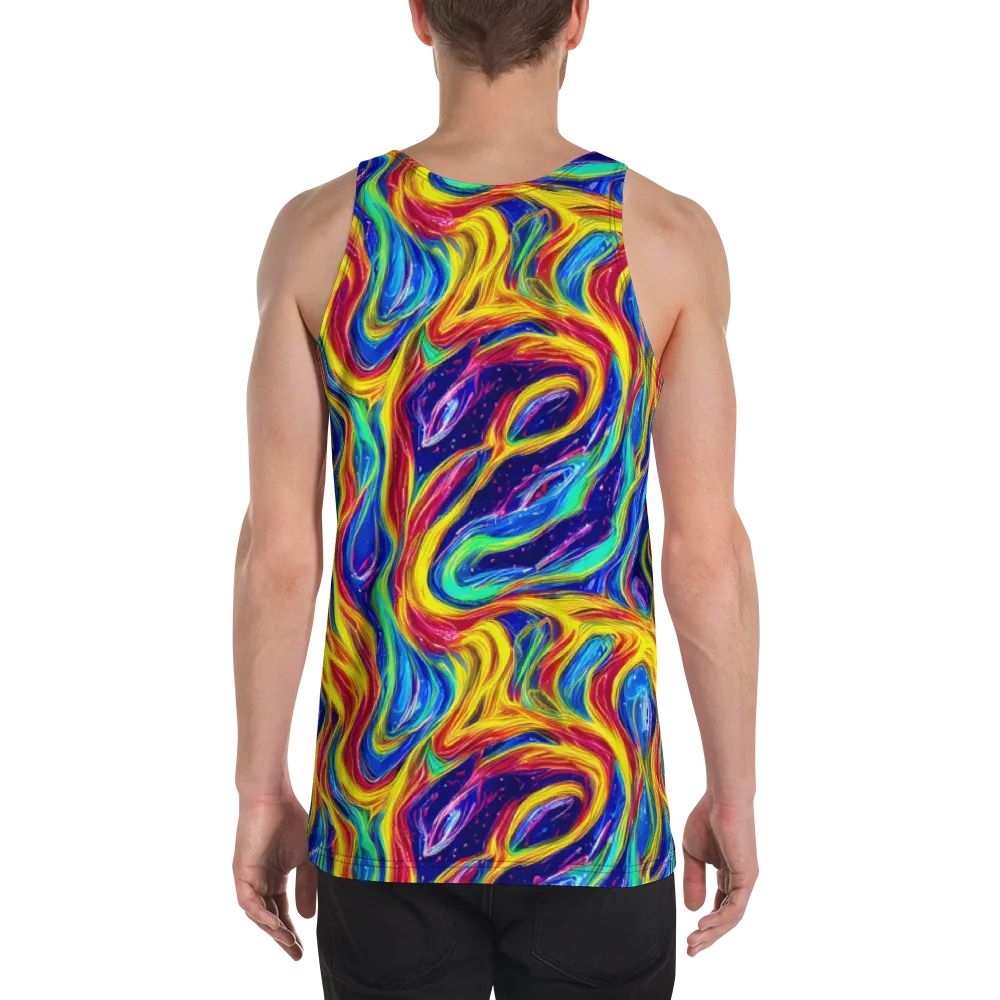 Lemon Comet Garden on Men's Tank Top — Back