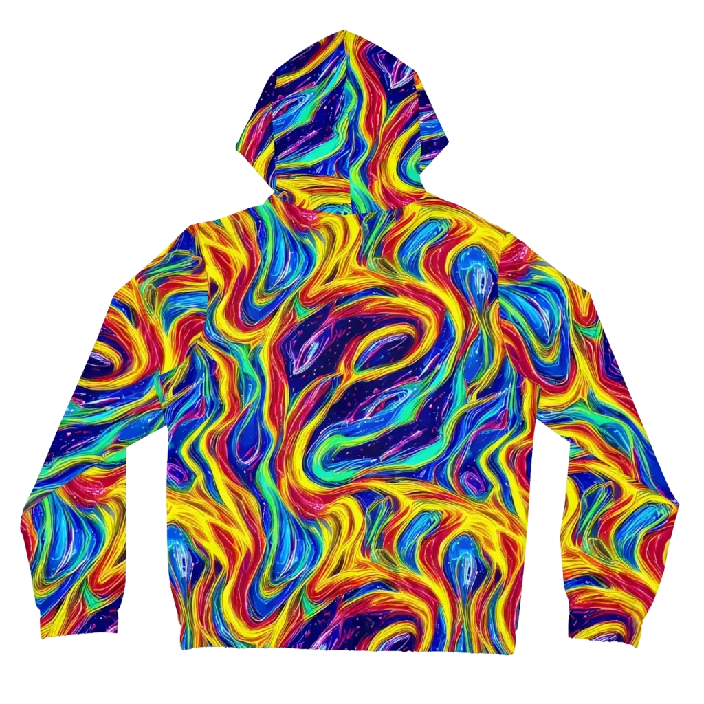 Lemon Comet Garden on Women's Full-Zip Hoodie — Back