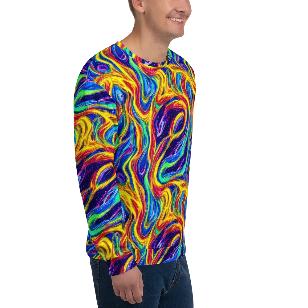 Lemon Comet Garden on Sweatshirt — Right Front
