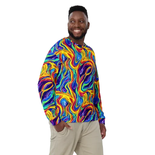 Lemon Comet Garden on a Sweatshirt