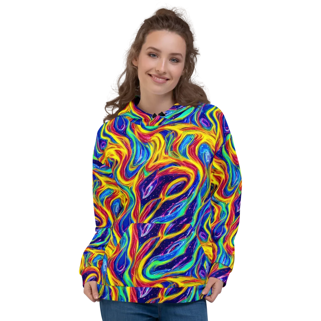 Lemon Comet Garden on Hoodie — Front