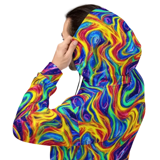 Lemon Comet Garden on a Hoodie