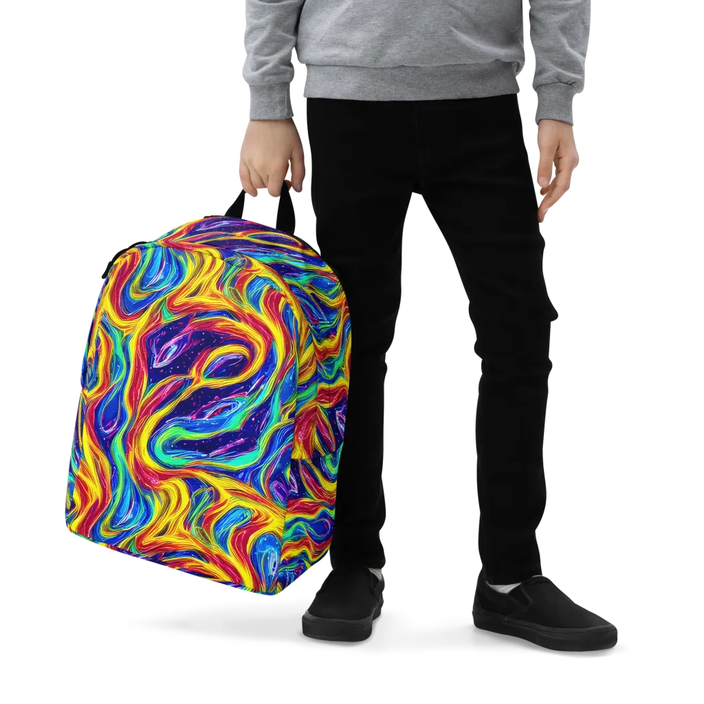 Lemon Comet Garden on Minimalist Backpack — Zoomed-in