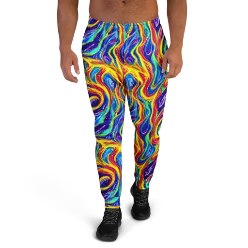 Lemon Comet Garden on a Men's Joggers