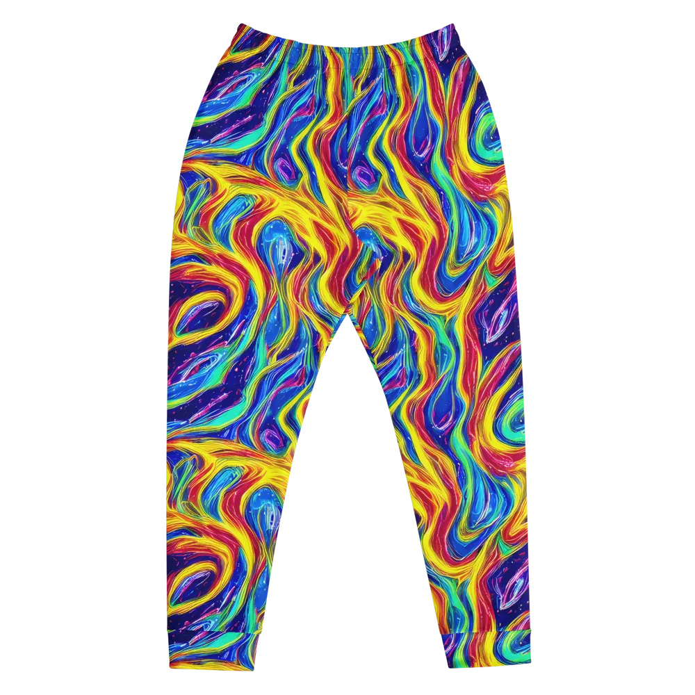 Lemon Comet Garden on Men's Joggers — Front