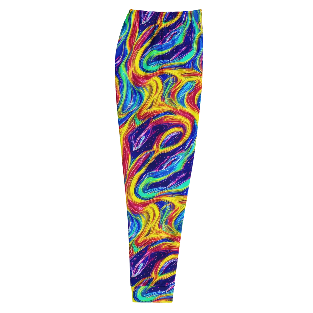 Lemon Comet Garden on Men's Joggers — Right
