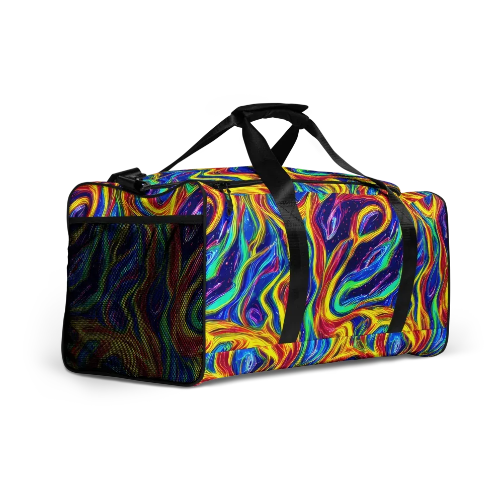Lemon Comet Garden on Duffle Bag — Right Front
