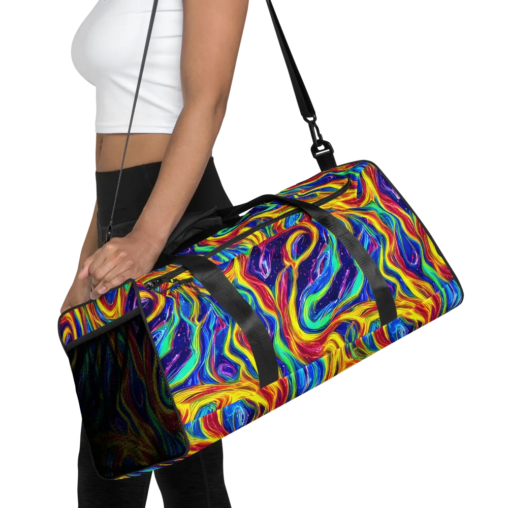 Lemon Comet Garden on Duffle Bag — Front