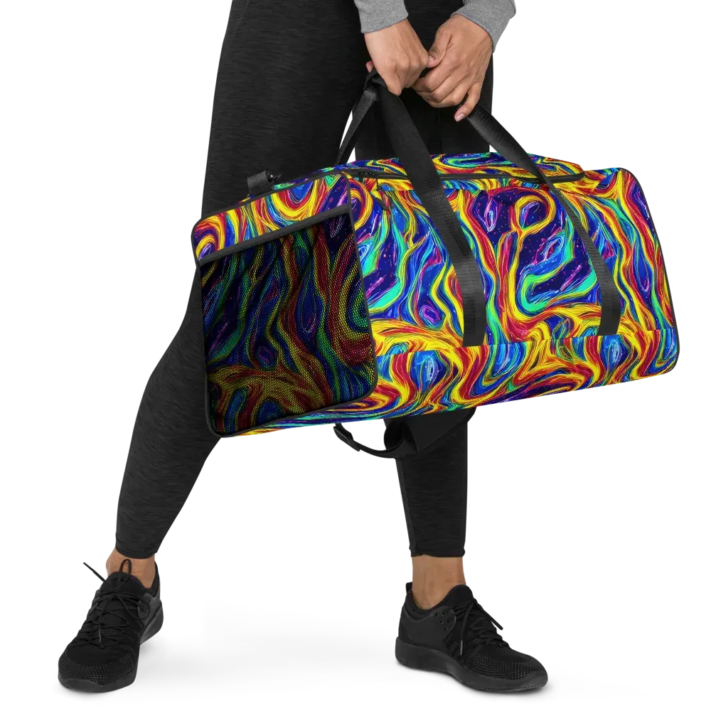 Lemon Comet Garden on Duffle Bag — Right Front