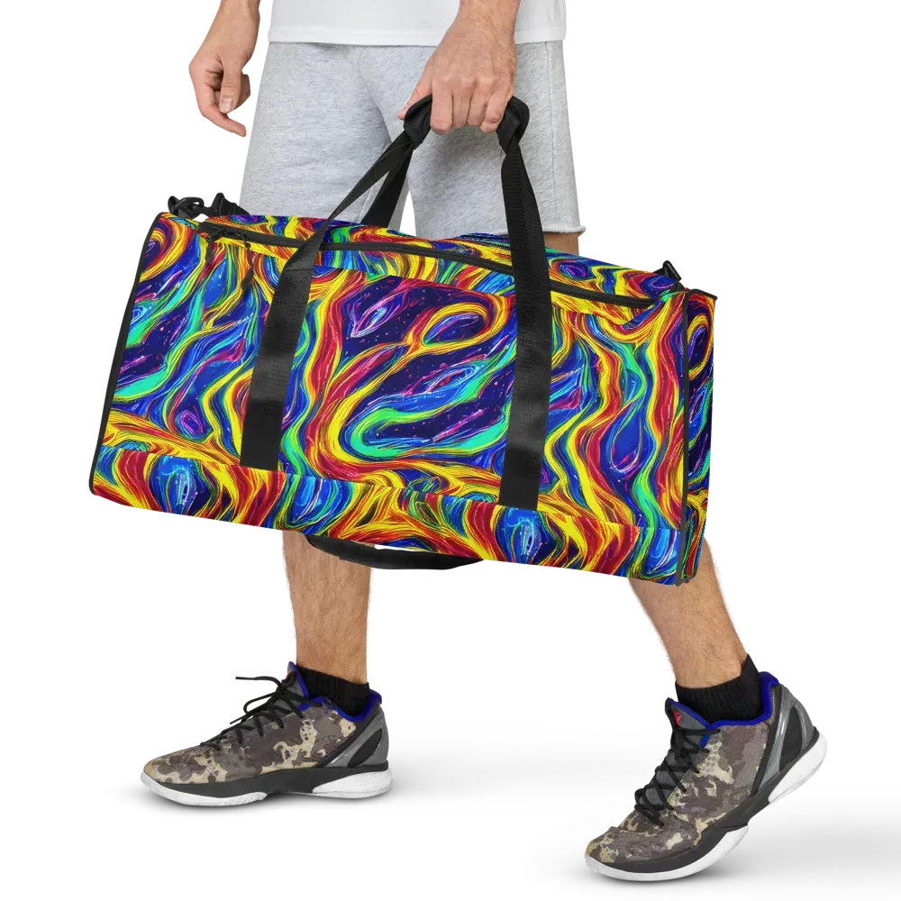 Lemon Comet Garden on Duffle Bag — Front