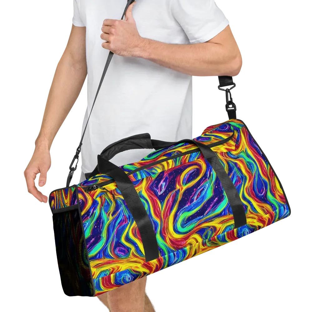 Lemon Comet Garden on Duffle Bag — Right Front