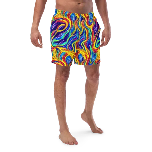 Lemon Comet Garden on a Swim Trunks