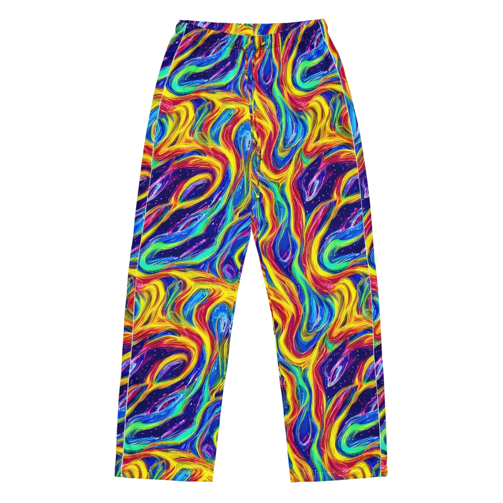 Lemon Comet Garden on Women's Pajama Pants — Front
