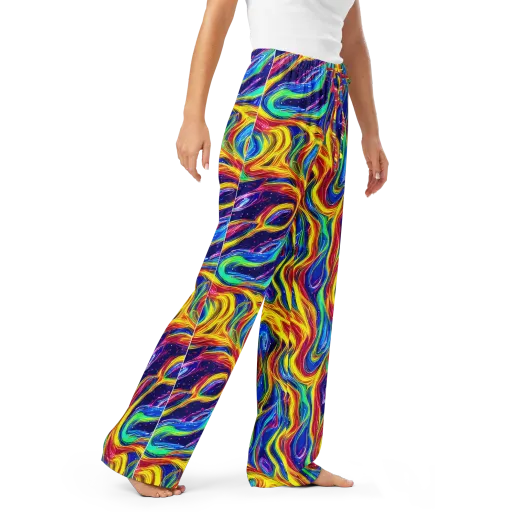 Lemon Comet Garden on a Women's Pajama Pants