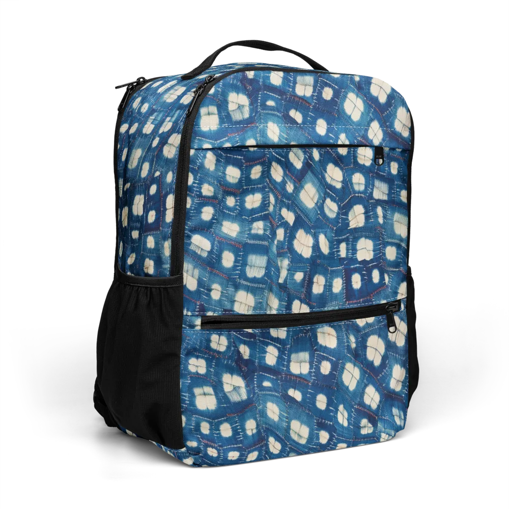 Shibori Meadow on Utility Backpack — Right Front