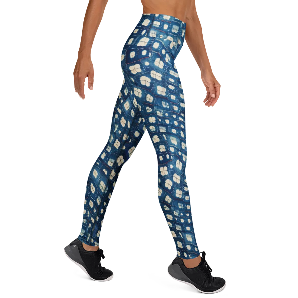 Shibori Meadow on Yoga Leggings — Right