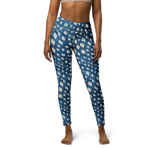 Shibori Meadow on a Yoga Leggings