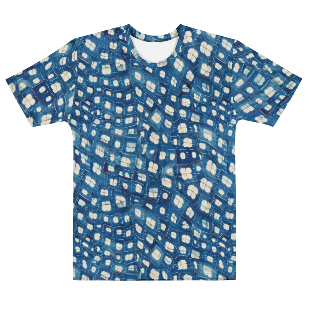 Shibori Meadow on Men's Cotton Crew Neck T-Shirt — Front