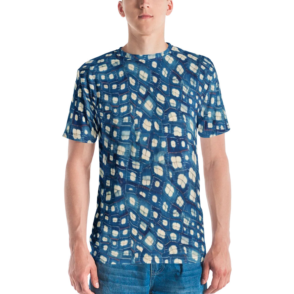 Shibori Meadow on Men's Crew Neck T-Shirt — Front
