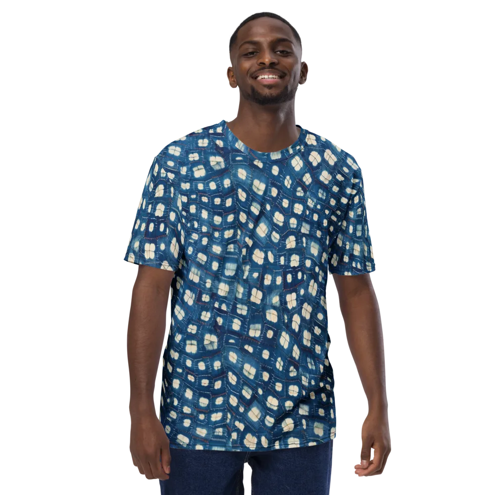 Shibori Meadow on Men's Crew Neck T-Shirt — Front