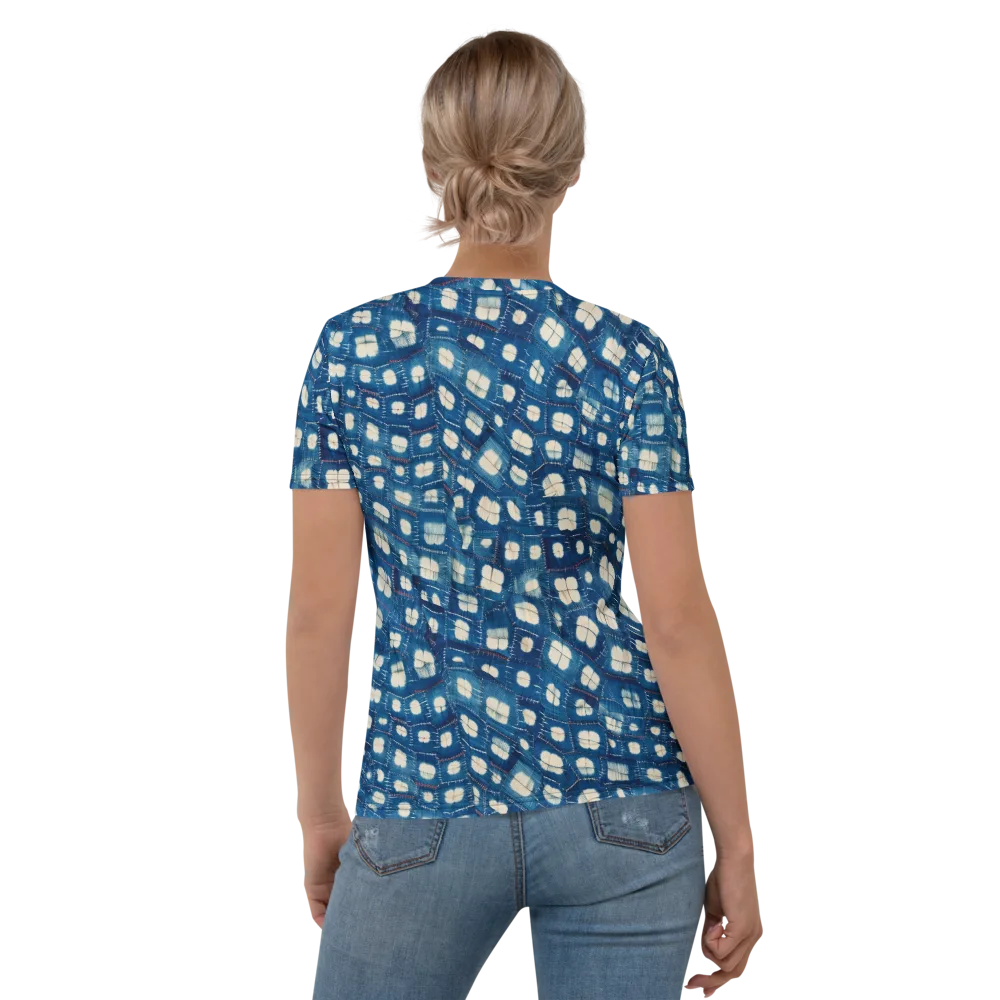 Shibori Meadow on Women's Crew Neck T-Shirt — Back