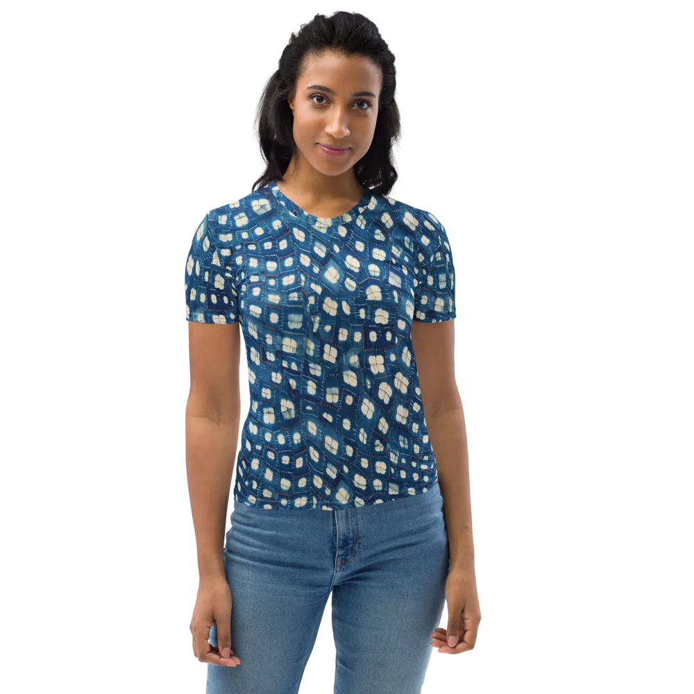 Shibori Meadow on Women's Crew Neck T-Shirt — Front