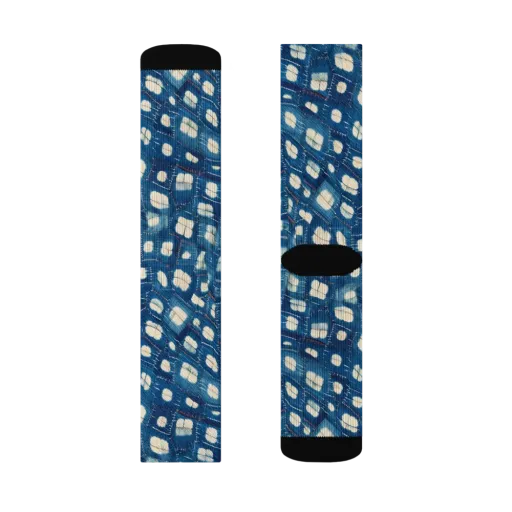 Shibori Meadow on a Socks