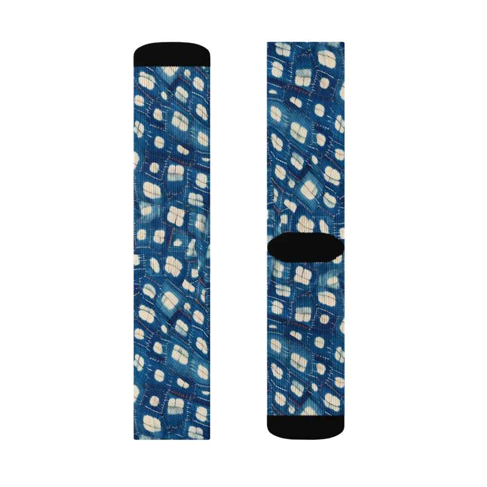 Shibori Meadow on Socks — Right Sock