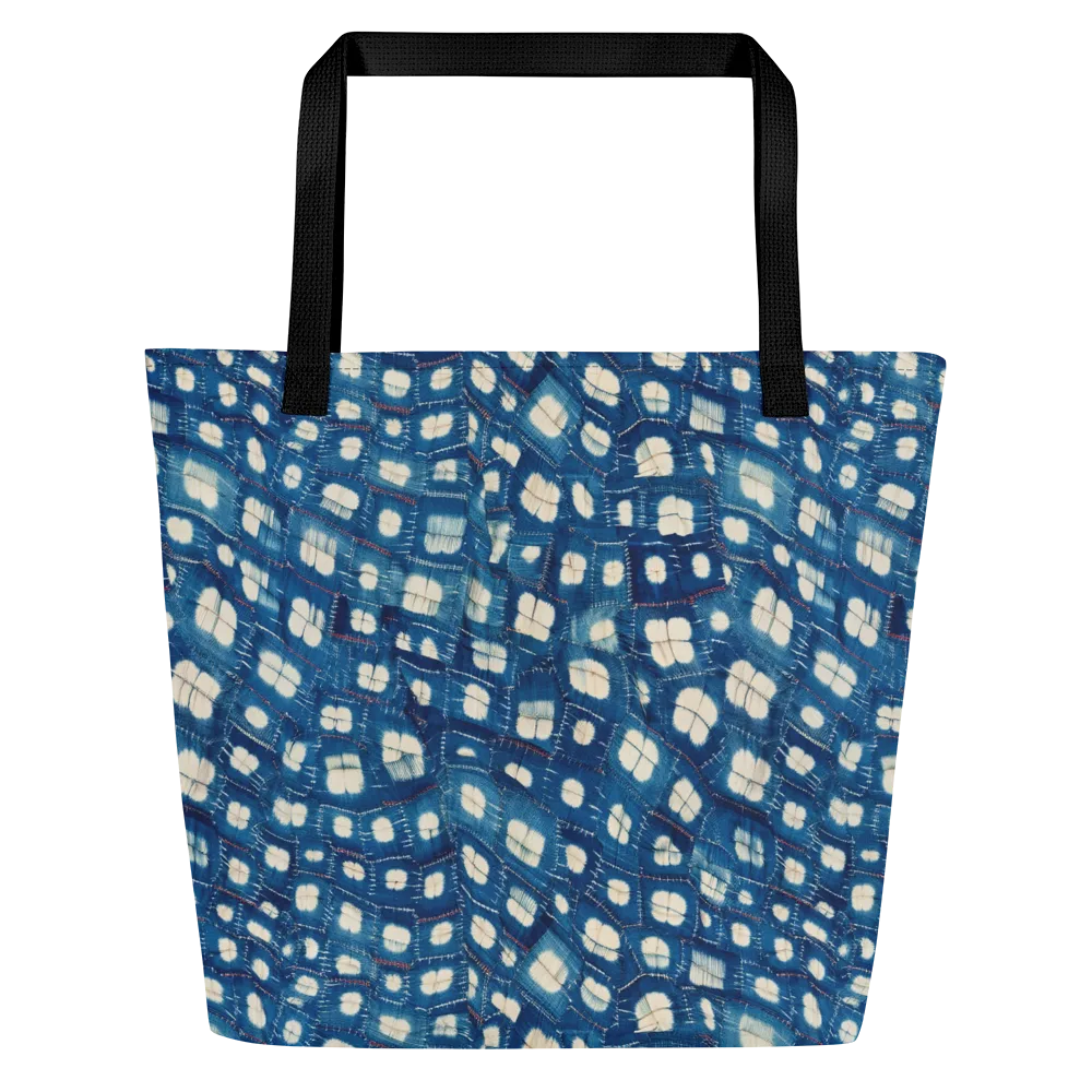 Shibori Meadow on Large Tote Bag W/ Pocket — Front